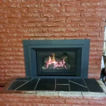 gas powered fireplace