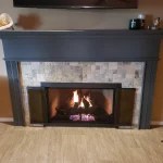 large mantled gas powered fireplace