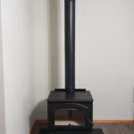 wood burning fireplace simple design