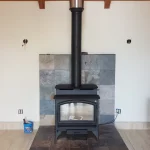 wood burning fireplace